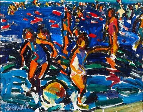 Stephen Cullen, BATHERS, 1990, oil on canvas