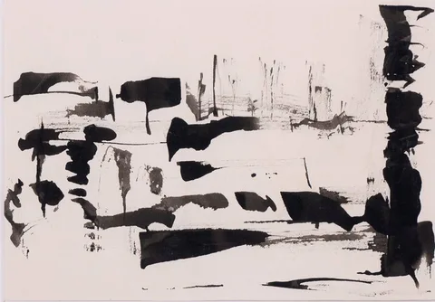 Daniel O'Neill, SAILBOATS AND SHORELINE, ink and wash