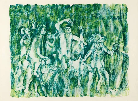 Louis le Brocquy, CHILDREN IN A WOOD, 1991, lithograph; (no. 63 from an edition of 75)