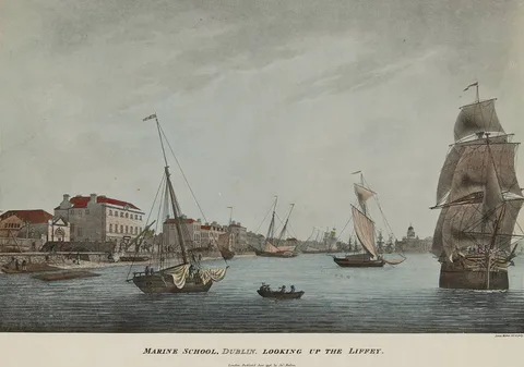 James Malton, A PICTURESQUE AND DESCRIPTIVE VIEW OF THE CITY OF DUBLIN (COLLECTION OF FIVE), hand-coloured aquatint; (5)