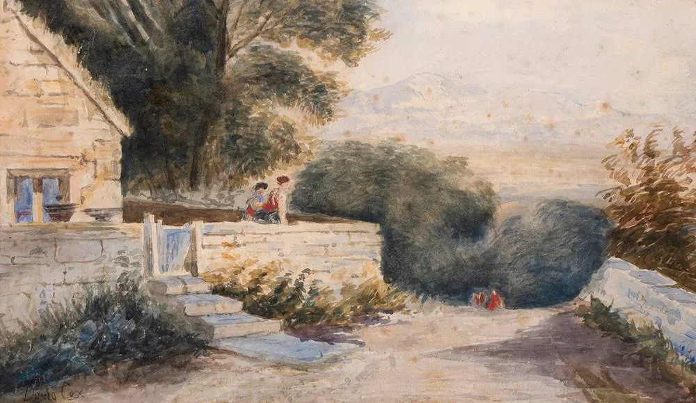 CONTINENTAL SCENE by David Cox, watercolour, offered Dec 2023