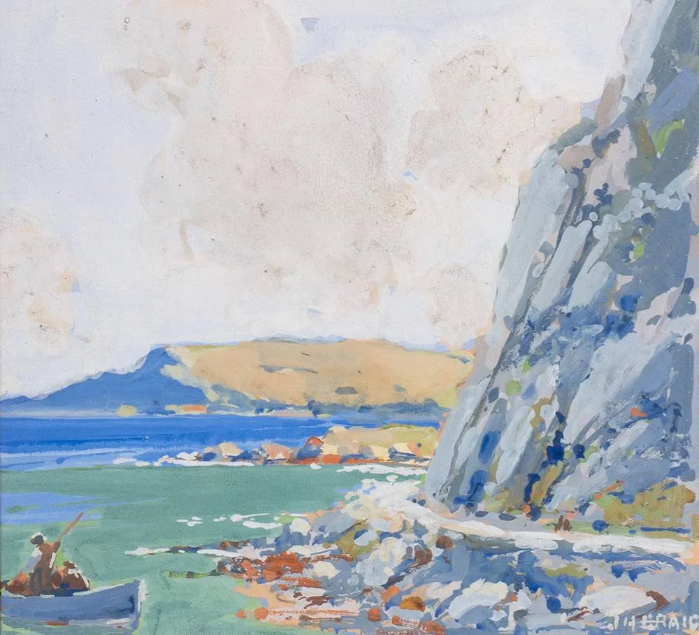 James Humbert Craig, ANTRIM COAST TOWARDS CUSHENDUN, c.1932, gouache