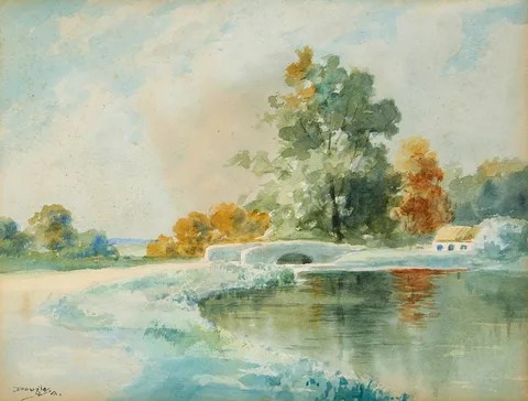 Douglas Alexander, RURAL SCENE, watercolour