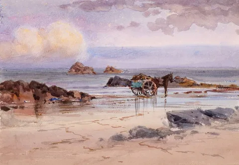 John F. Supple, SEAWEED CART, watercolour