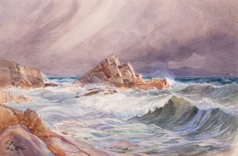 John F. Supple, SEASCAPE, 1870, watercolour