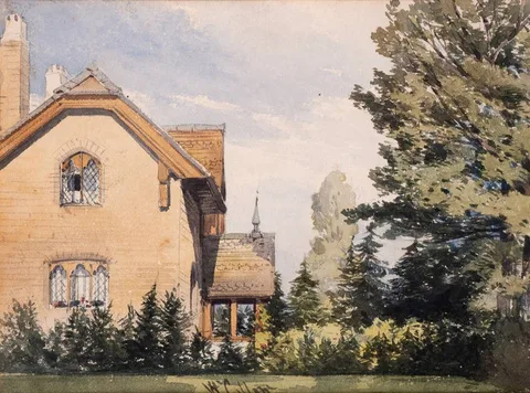 20th Century School, HOUSE AND GARDEN, watercolour