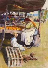 20th Century Irish School, MARKET SCENE