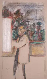 Brian Bourke, SELF PORTRAIT WITH PARTIAL LANDSCAPE