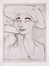 Brian Bourke, WOMAN WITH HAT