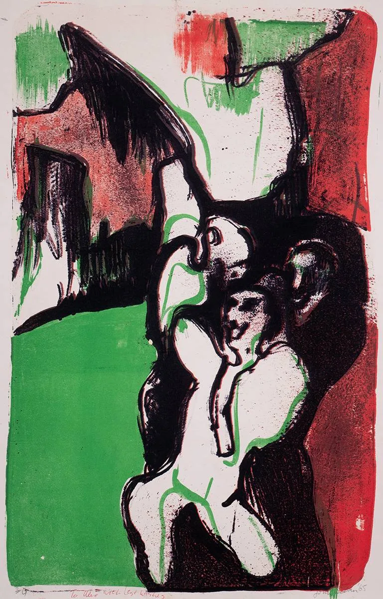 UNTITLED (FIGURES) by John Behan, 1965, lithograph in colours; (unframed), offered Dec 2023