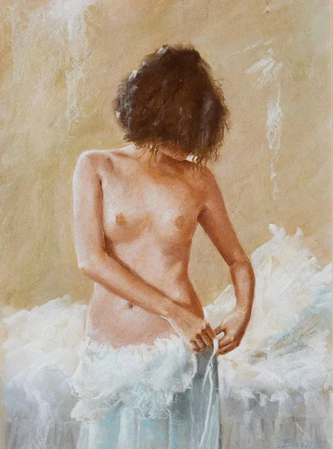 Michael Brett, IN DIFFICULTY, pastel