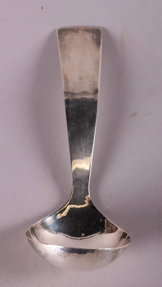 IRISH SILVER LADLE by Pádraig Ó Mathúna, 1988, Irish silver, sold Dec 2023
