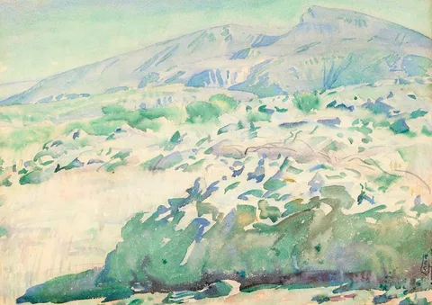 William John Leech, LANDSCAPE, SOUTH OF FRANCE, watercolour