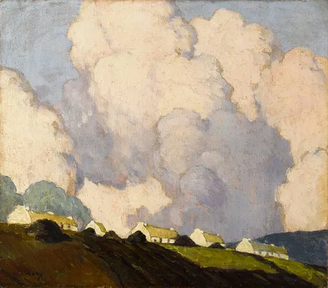 Paul Henry, DOOEGA, ACHILL ISLAND, COUNTY MAYO, oil on canvas