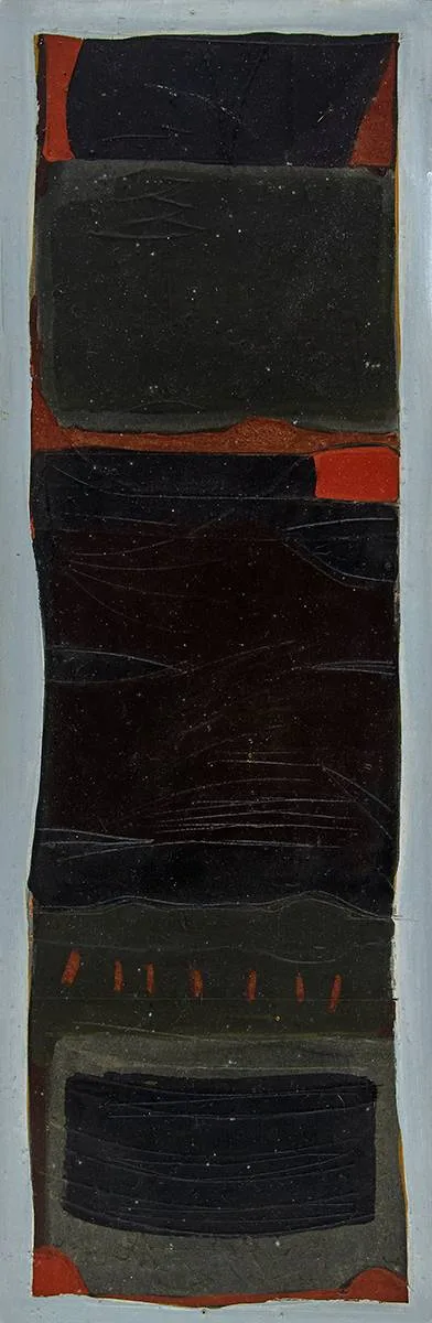 NIGHT PANEL by Tony O'Malley, 1978, oil on board, offered Dec 2023