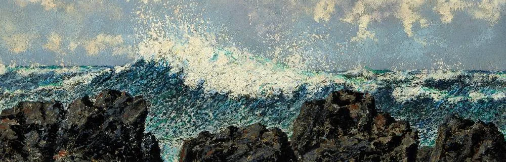 RUSH, COUNTY DUBLIN by Ciaran Clear, oil on board, sold Dec 2023