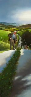 Jimmy Lawlor, ELDERLY MAN ON A COUNTRY ROAD