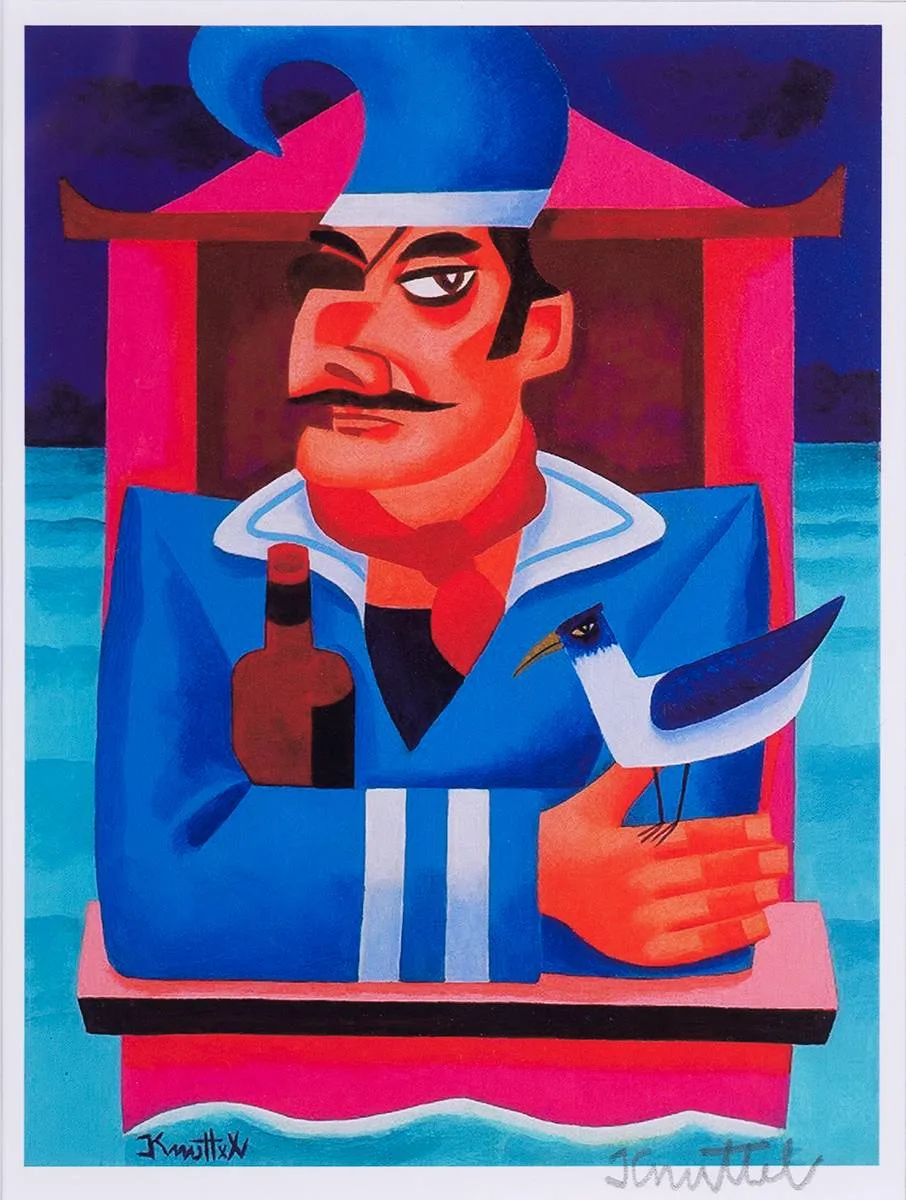 MR. PUNCH AS A SAILOR by Graham Knuttel, archival pigment print, sold Oct 2023