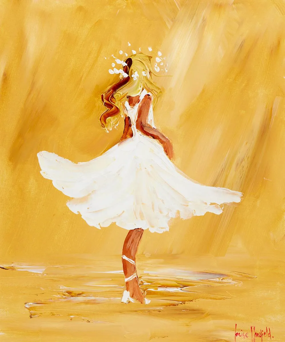 THE DANCER by Louise Mansfield, 2006, oil on board, sold Oct 2023