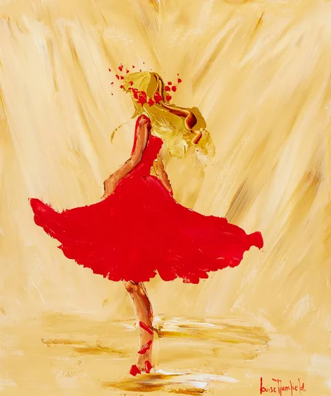 Louise Mansfield, THE DANCER IN RED, 2006, oil on board