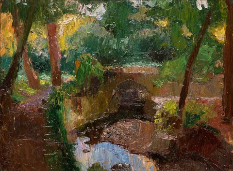 Seán O'Sullivan, LANDSCAPE, oil on board