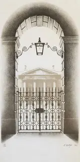 Robert Ballagh, VIEW OF THE EXAMINATION HALL FROM THE CHAPEL, TRINITY COLLEGE DUBLIN