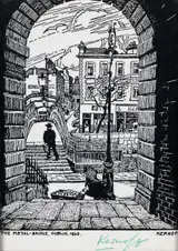 Harry Kernoff, THE METAL-BRIDGE, DUBLIN