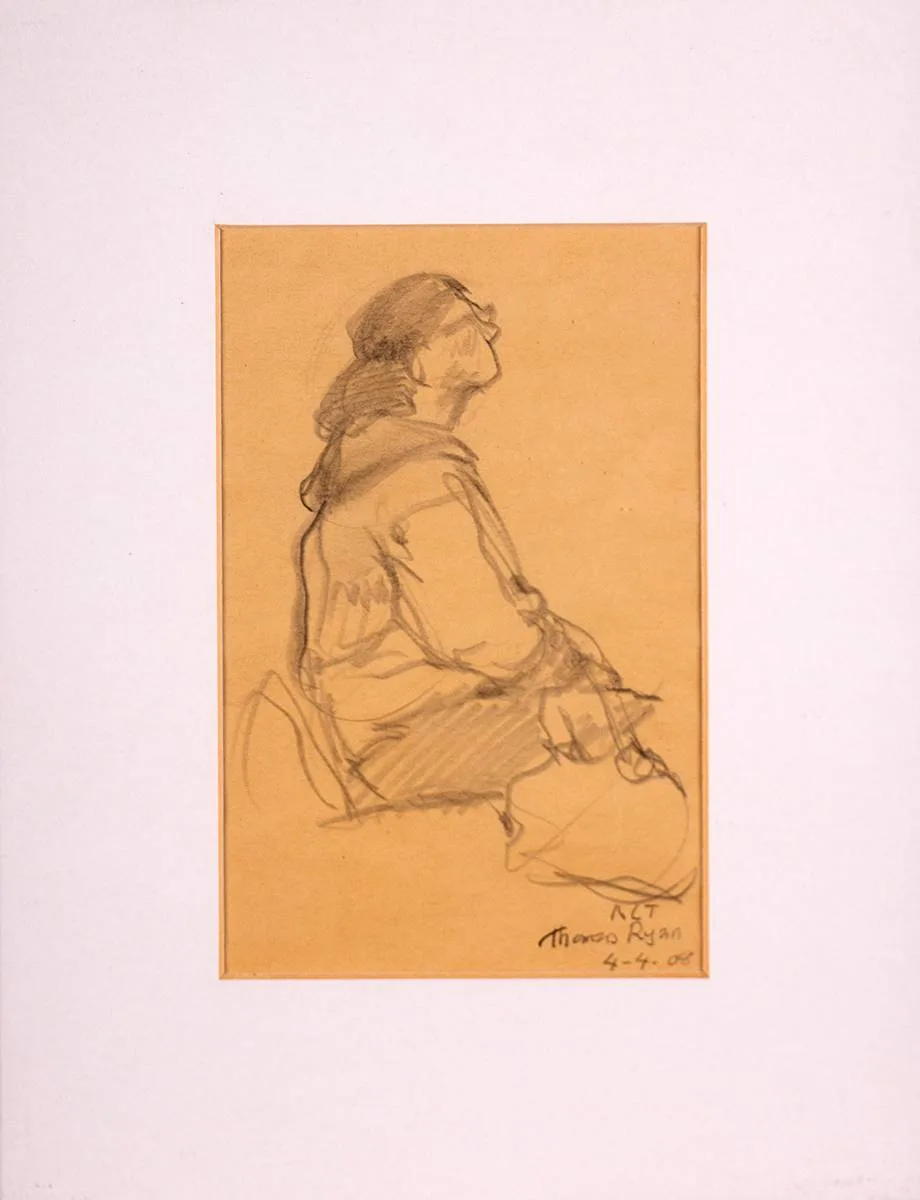 FIGURE STUDY by Thomas Ryan, 2008, pencil, offered Oct 2023