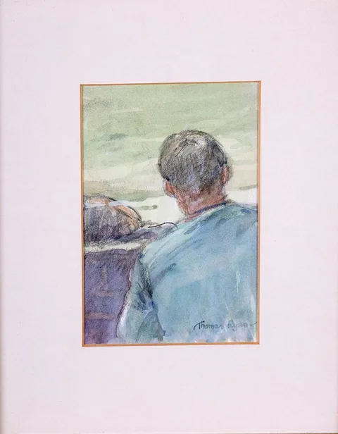 Thomas Ryan, FIGURES, watercolour and pencil