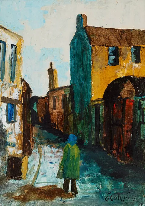EVENING by Séamus Ó Colmáin, oil on board, sold Oct 2023