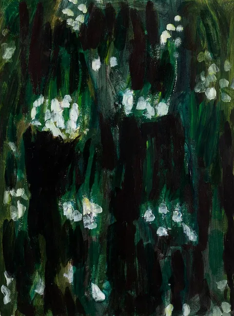 WATER LILIES by Nancy Wynne-Jones, oil on paper, offered Oct 2023