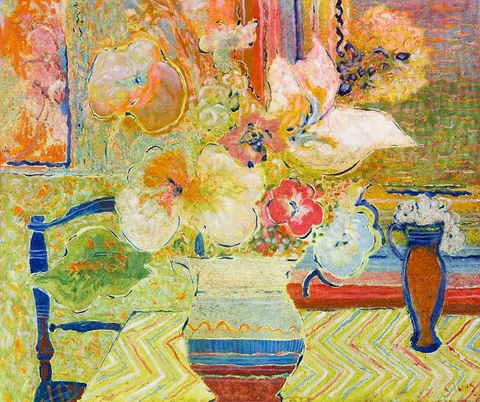 Piet Sluis, STILL LIFE WITH FLOWERS, oil on board