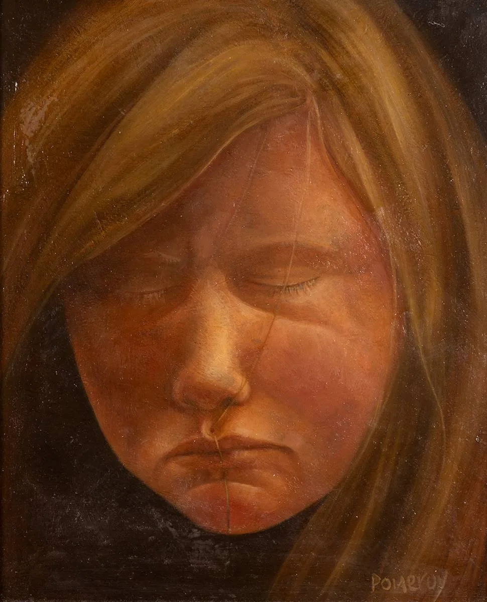 Sheila Pomeroy, HEAD, oil on panel