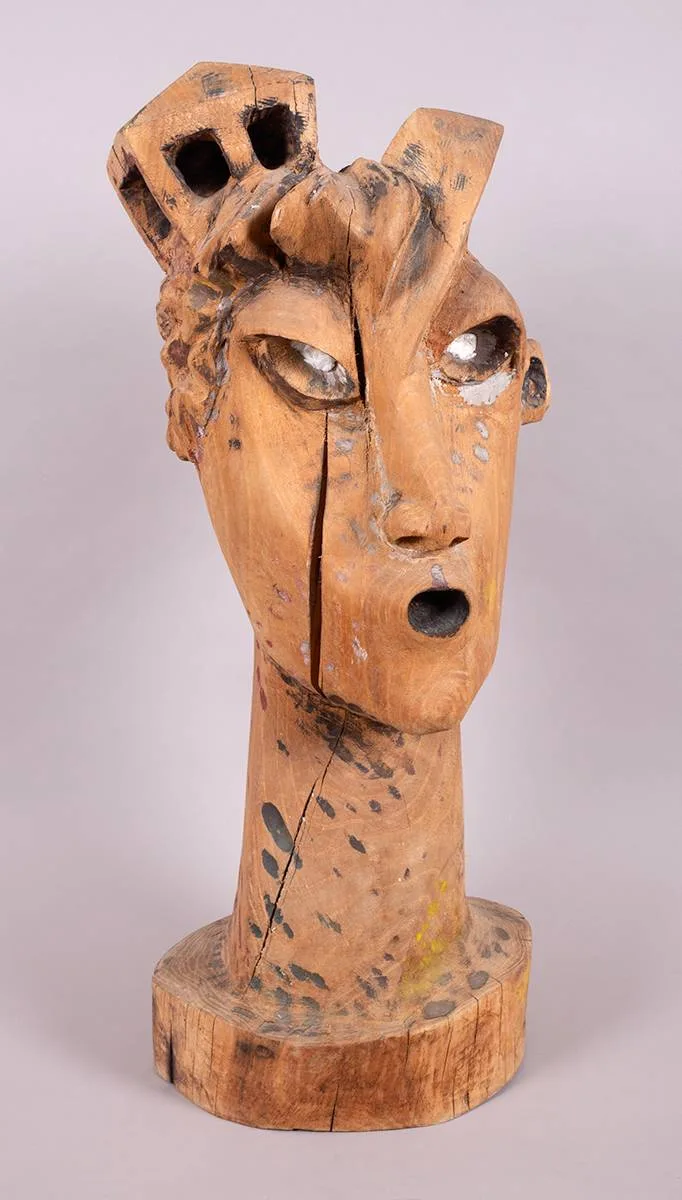 SHAMAN by Niall Walsh, painted oak, offered Oct 2023