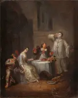 19th Century Continental School, FIGURES DRINKING and FIGURES COURTING (A PAIR)