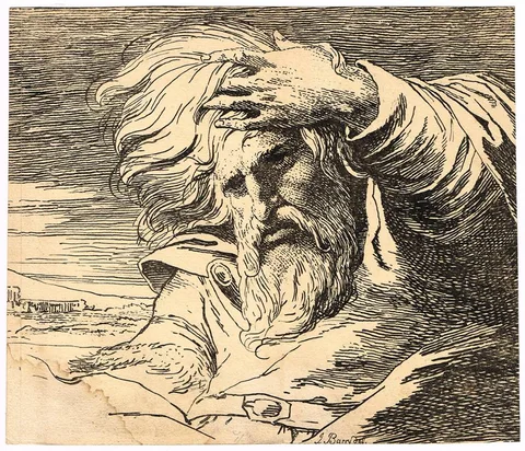 James Barry, TWO ETCHINGS and LETTER TO FELLOW ARTIST OZIAS HUMPHREY (SET OF THREE), etching; (2); handwritten letter; (1); (unframed)