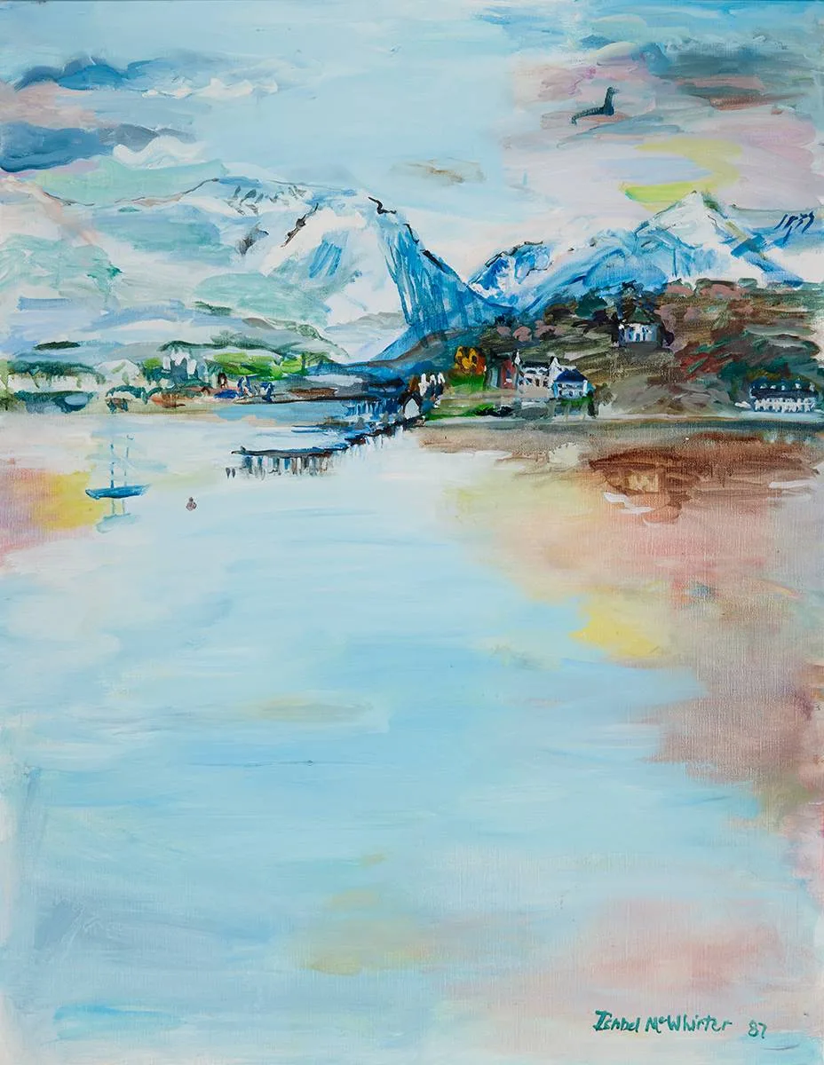 Ishbel McWhirter, MENAI STRAITS, 1987, oil on canvas