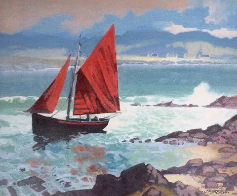 AFTER THE STORM by John Francis Skelton, print and acrylic on canvas; (unframed), sold Oct 2023
