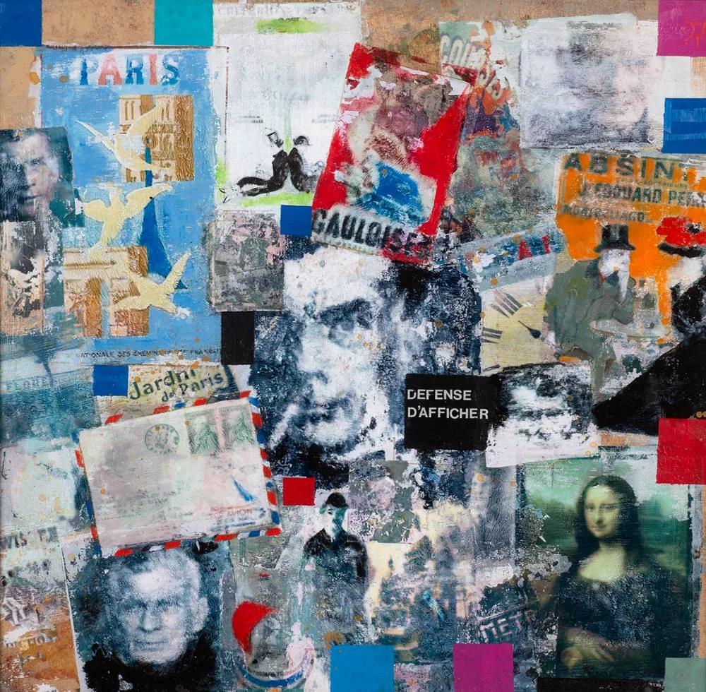 David Gordon Hughes, BECKETT FOUND IN PARIS, mixed media
