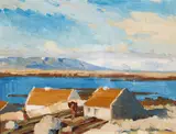 Charles Vincent Lamb, COTTAGES BY A LAKE, WEST OF IRELAND