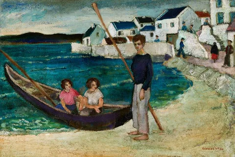 Gerard Dillon, THE CURRACH, KILRONAN, oil on canvas
