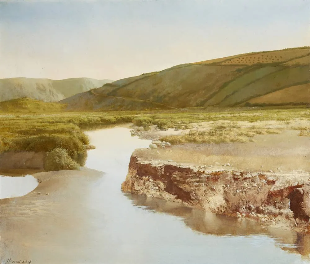 SUMMER EVENING by Patrick Hennessy, c.1967, oil on canvas, sold Oct 2023