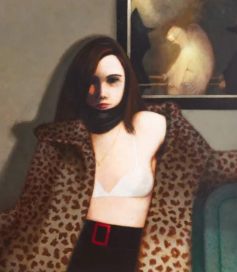 PICTURE OF CHRISTINE KEELER by John Shinnors, 1980, oil on panel, sold Oct 2023