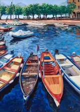 Hector McDonnell, FISHING BOATS, TORRI DEL BENACO, LAKE GARDA