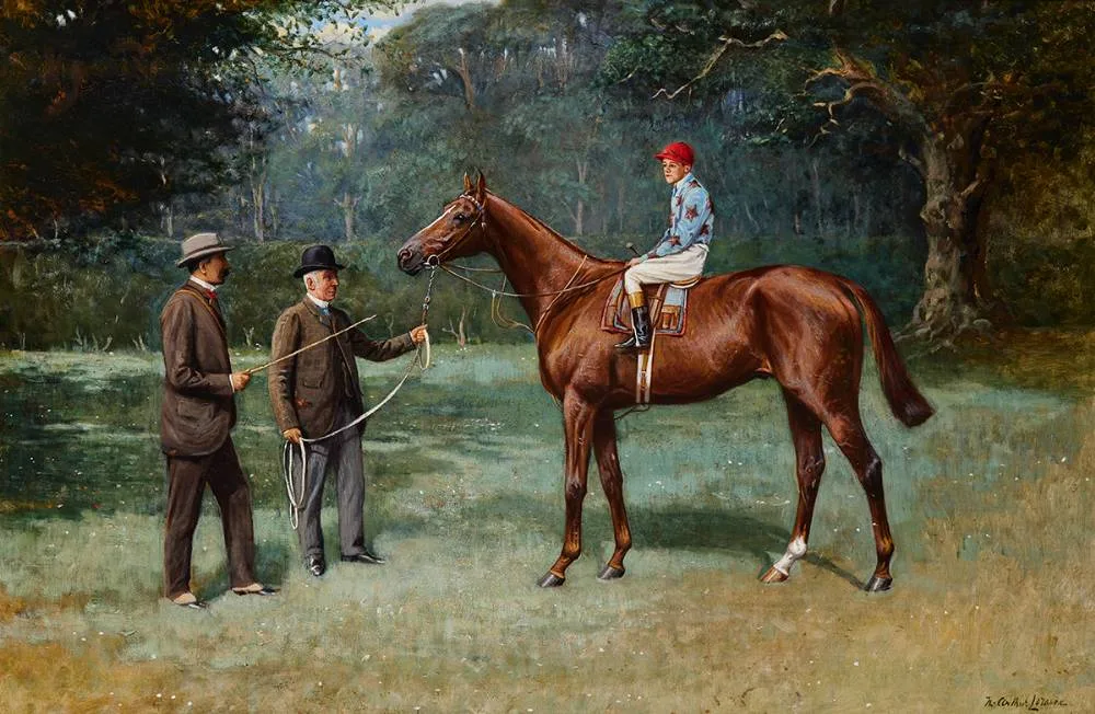 SURE WINNER by Nevison Arthur Loraine, oil on canvas, sold Oct 2023