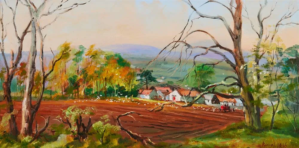 AUTUMN, COUNTY ANTRIM by Kenneth Webb, oil on canvas, sold Oct 2023