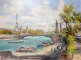 Colin Gibson, BRIDGE OVER THE RIVER SEINE, PARIS