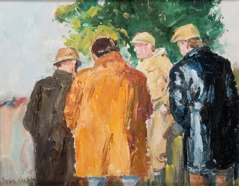 Robert Taylor Carson, FAIR GROUP, 1988, oil on board