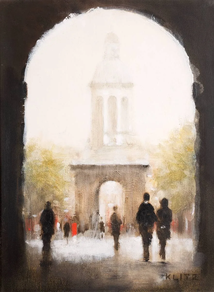 TRINITY COLLEGE, DUBLIN by Anthony Robert Klitz, oil on canvas, sold Jul 2023