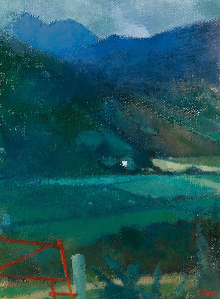NEAR THE BRANDY PAD by Tom Carr, oil on canvas, sold Jul 2023